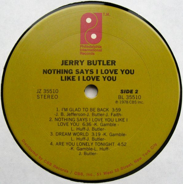Jerry Butler : Nothing Says I Love You Like I Love You (LP, Album)