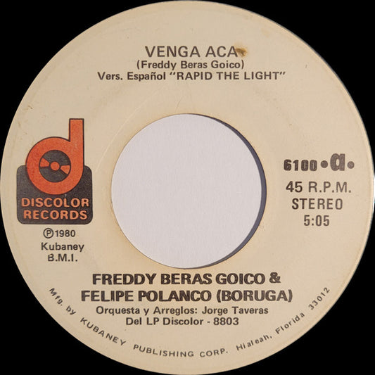 Freddy Beras Goico &  Felipe Polanco (Boruga) : Venga Aca / En La Funeraria (7", Single)