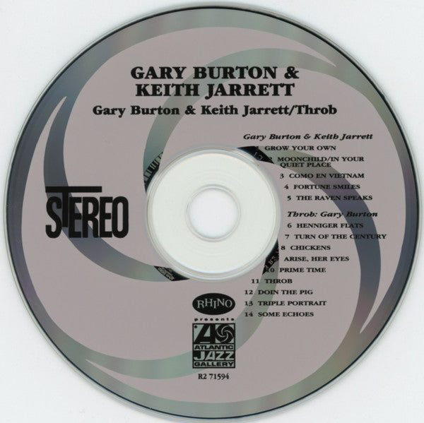 Gary Burton & Keith Jarrett : Gary Burton & Keith Jarrett / Gary Burton: Throb (CD, Comp, RE, RM)