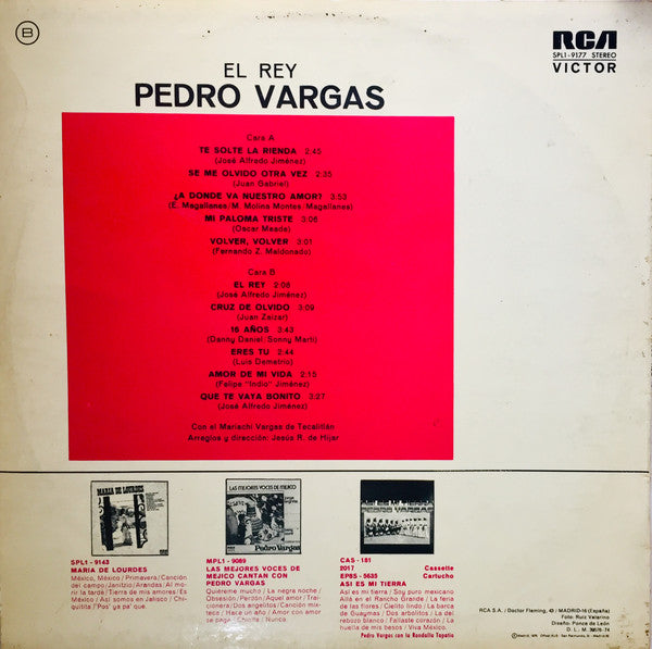 Pedro Vargas : El Rey (LP, Album)