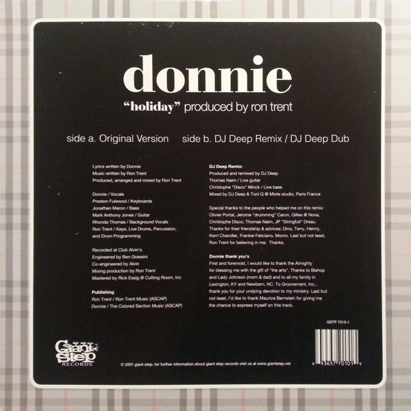 Donnie : Holiday (12")