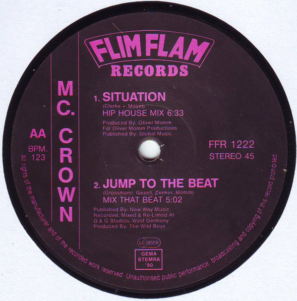 MC Crown : Situation (1990 Remix) (12")