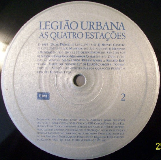 Legião Urbana : As Quatro Estações (LP, Album)
