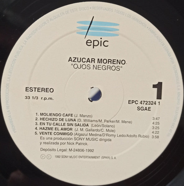 Azucar Moreno : Ojos Negros (LP, Album)