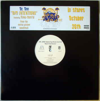 Dr. Dre Featuring Knoc-Turn'al : Bad Intentions (12", Promo)