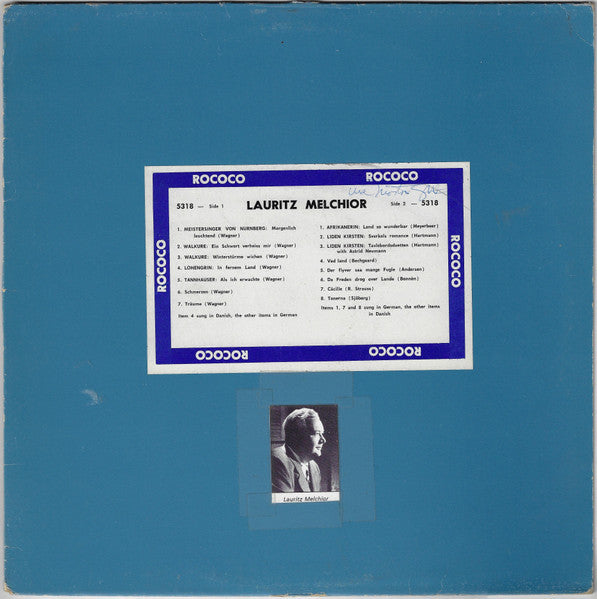 Lauritz Melchior : Lauritz Melchior (LP, Comp, Mono)