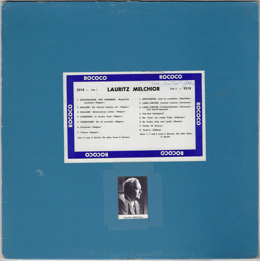 Lauritz Melchior : Lauritz Melchior (LP, Comp, Mono)