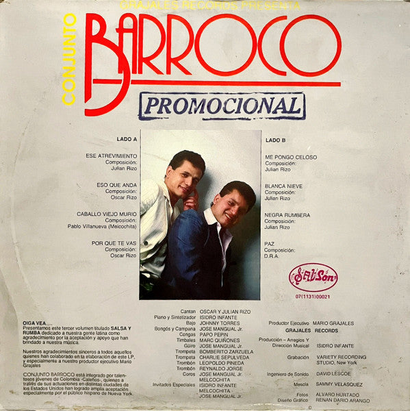 Conjunto Barroco : Salsa Y Rumba  (LP, Album)