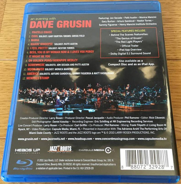 Dave Grusin : An Evening With Dave Grusin (Blu-ray, Album, Multichannel)