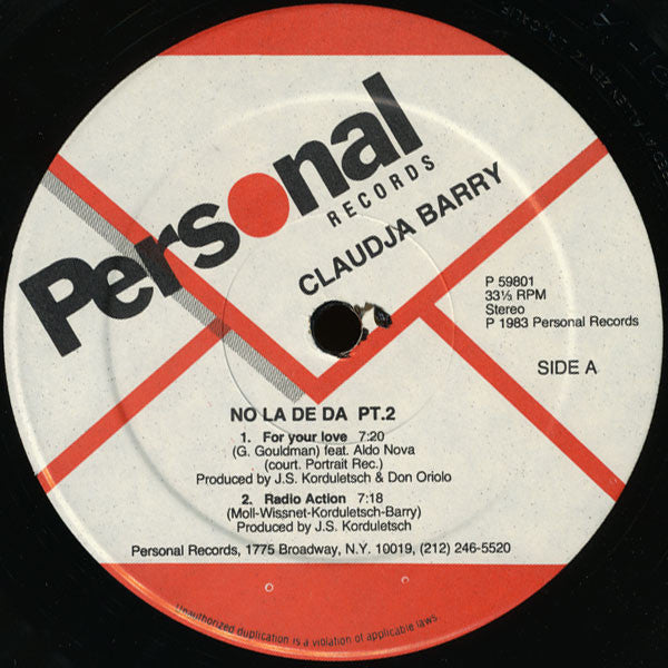 Claudja Barry : No La De Da Part 2 (LP, Album)
