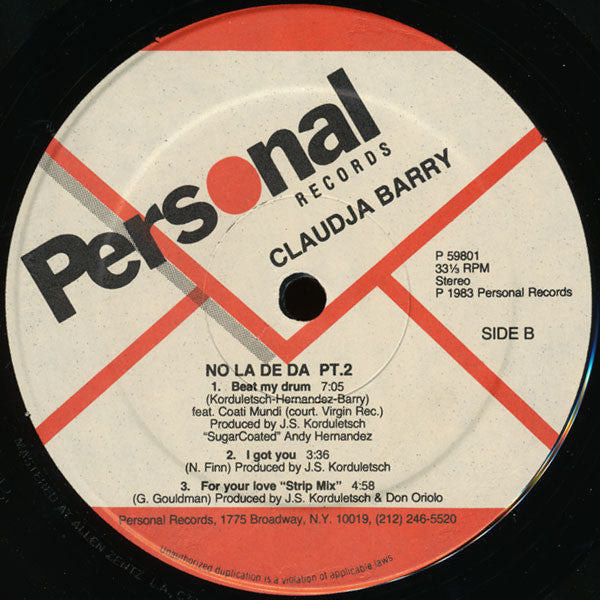Claudja Barry : No La De Da Part 2 (LP, Album)