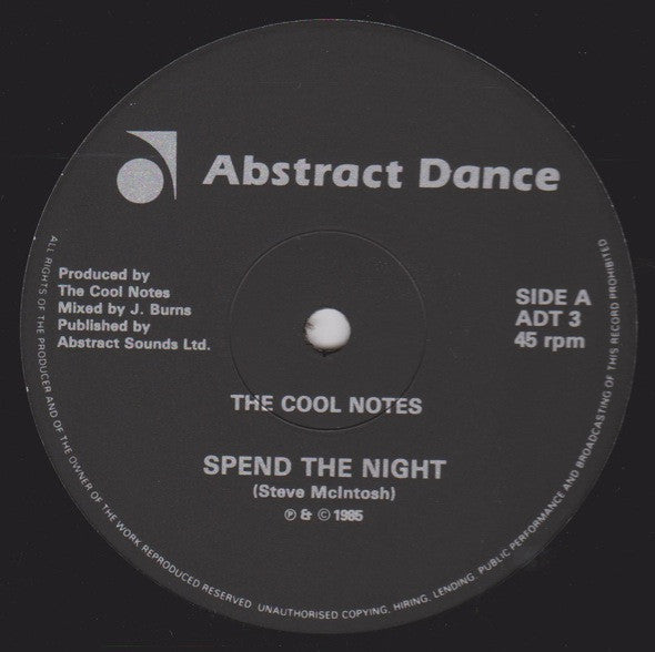 The Cool Notes : Spend The Night (Remix) (12", Single, MP)