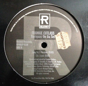 Frankie Cutlass : Boriquas On Da Set (12", Promo)