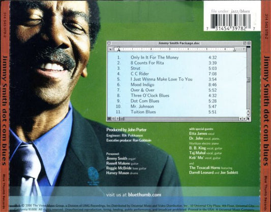 Jimmy Smith - Dot Com Blues vinyl record, CD (Near Mint (NM or M-)) | Lulo Records