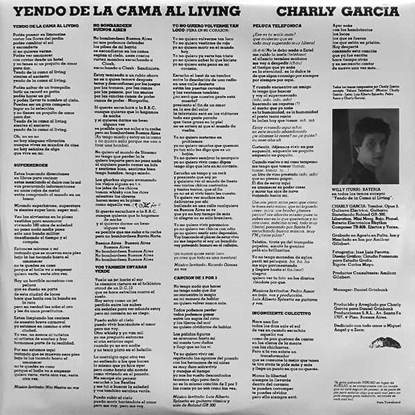 Charly Garcia : Yendo De La Cama Al Living (LP, Album, RE, RM)