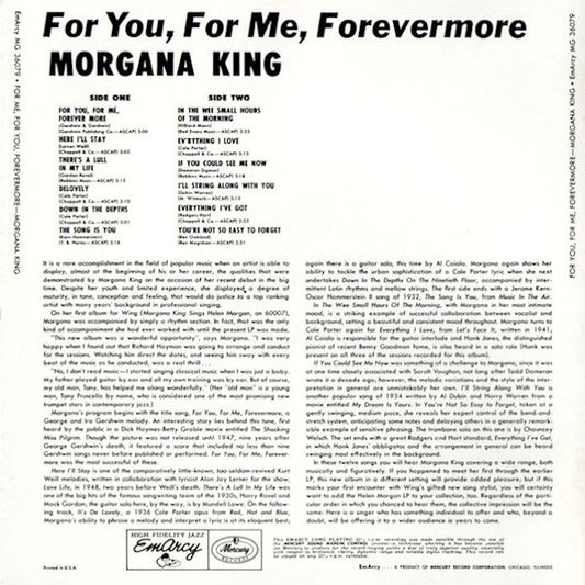 Morgana King : For You, For Me, Forevermore (LP)