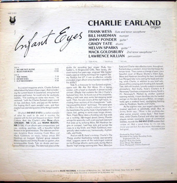 Charles Earland : Infant Eyes (LP, Album)