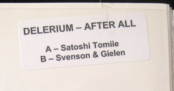 Delerium : After All (12", Promo)