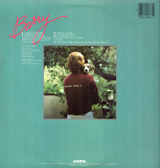 Barry Manilow - Barry vinyl record, LP (Mint (M)) | Lulo Records