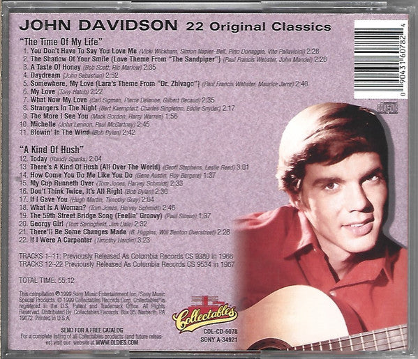 John Davidson : 22 Original Classics : The Time Of My Life / A Kind Of Hush (CD, Comp)