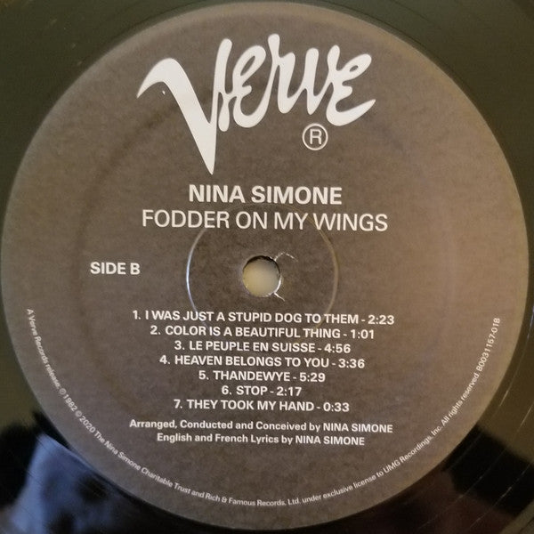 Nina Simone : Fodder On My Wings (LP, Album, RE)