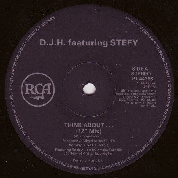 DJ H. Feat. Stefy : Think About... (12")