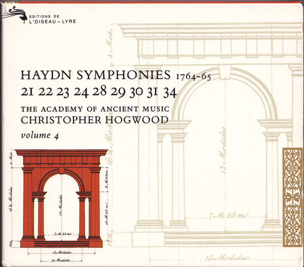 Joseph Haydn - The Academy Of Ancient Music, Christopher Hogwood : Symphonies 1764-65 / 21 22 23 24 28 29 30 31 34 / Volume 4 (3xCD, Album + Box, Sli)