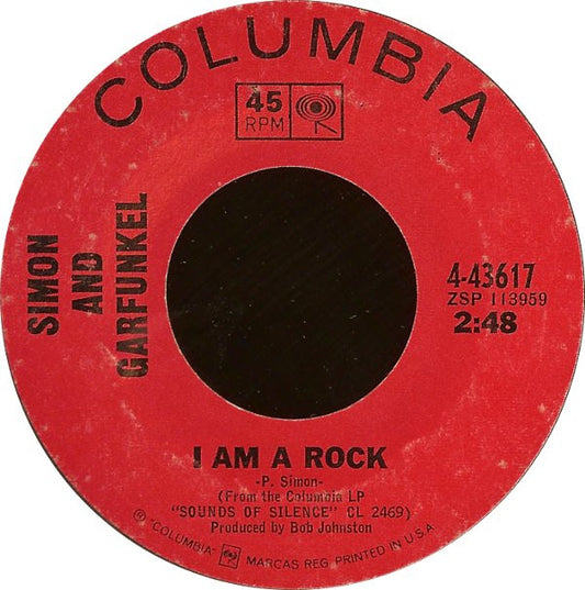 Simon & Garfunkel : I Am A Rock (7", Single, Ter)