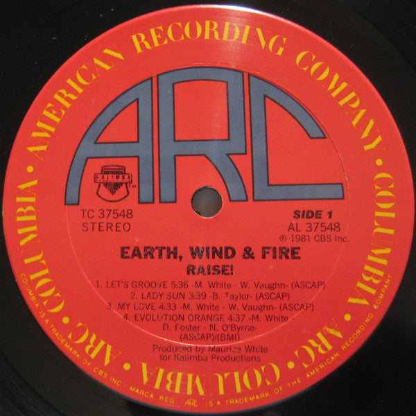 Earth, Wind & Fire : Raise! (LP, Album, Gat)