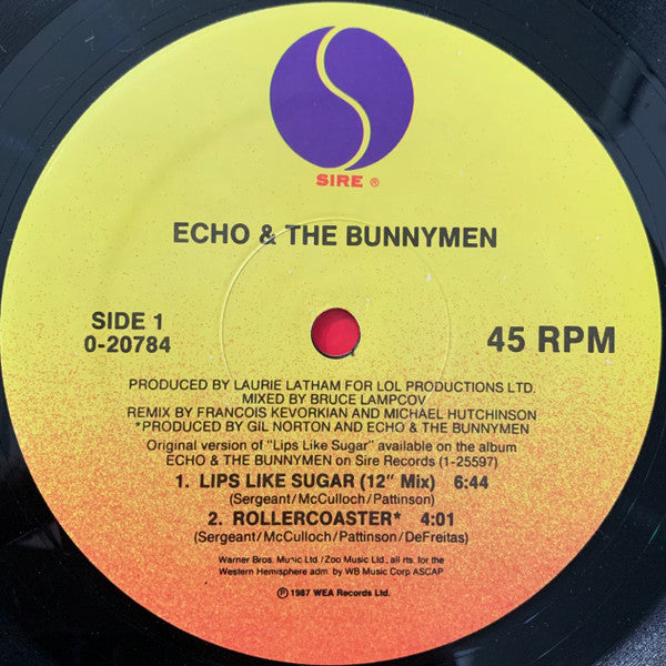 Echo & The Bunnymen : Lips Like Sugar (12", Maxi, SRC)