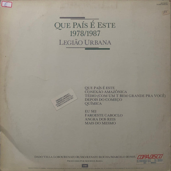 Legião Urbana : Que País É Este 1978/1987 (LP, Album)