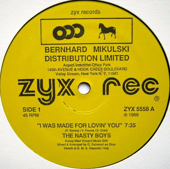 The Nasty Boys : I Was Made For Lovin' You / Tom-Tom (12")
