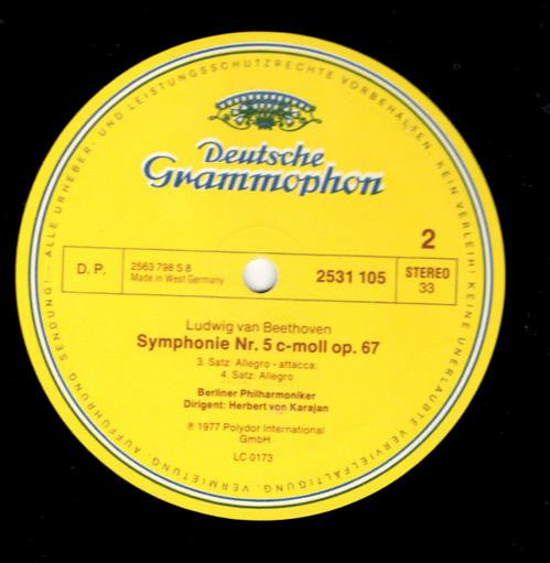 Ludwig van Beethoven - Berliner Philharmoniker, Herbert von Karajan : Symphonie Nr. 5  (LP)