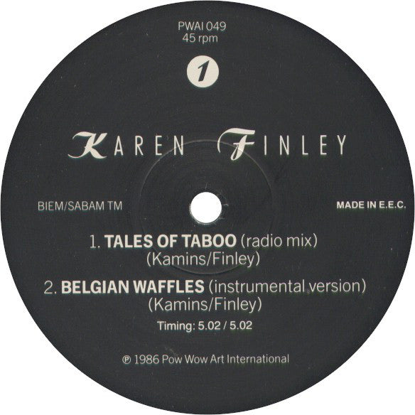 Karen Finley : Tales Of Taboo (12")