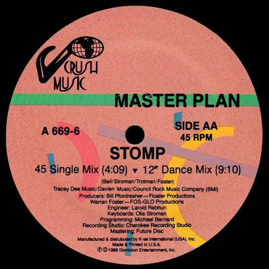 The Master Plan - Stomp vinyl record, 12" (Very Good Plus (VG+)) | Lulo Records
