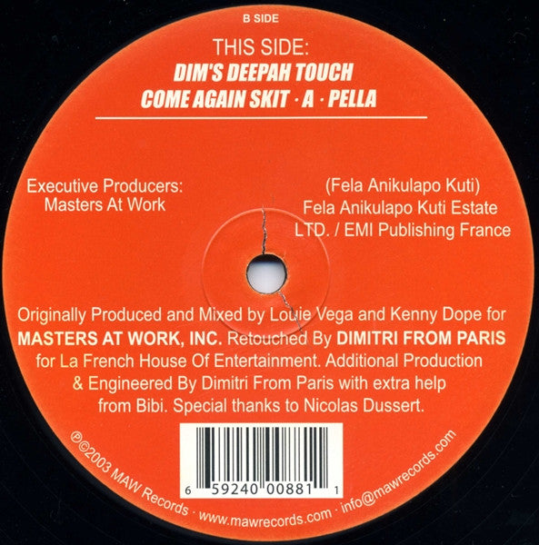 Masters At Work, Dimitri From Paris : A Tribute To Fela - MAW Expensive (12")