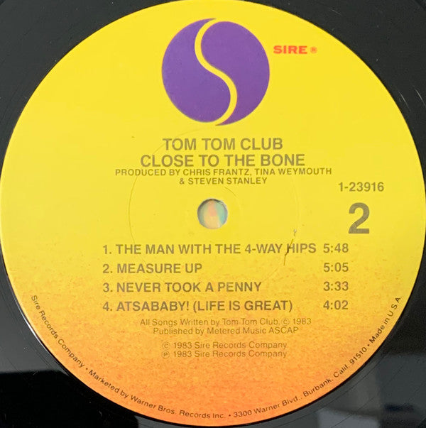 Tom Tom Club : Close To The Bone (LP, Album, Win)