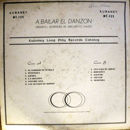 Orquesta Almendra - A Bailar El Danzón vinyl record, LP (Very Good (VG)) | Lulo Records