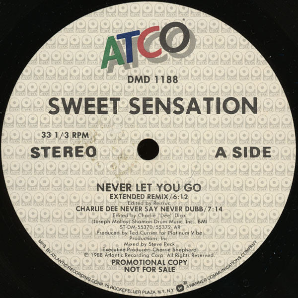 Sweet Sensation : Never Let You Go (12", Promo)