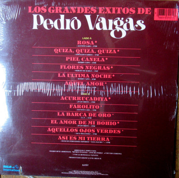 Pedro Vargas : Los Grandes Exitos De Pedro Vargas (LP, Comp)