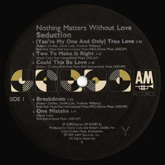Seduction : Nothing Matters Without Love (LP, Album)