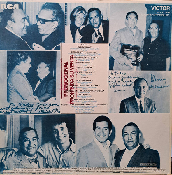 Pedro Vargas : El Pedro Vargas De Hoy (LP, Album)
