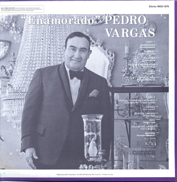 Pedro Vargas : Enamorado (LP, Album)