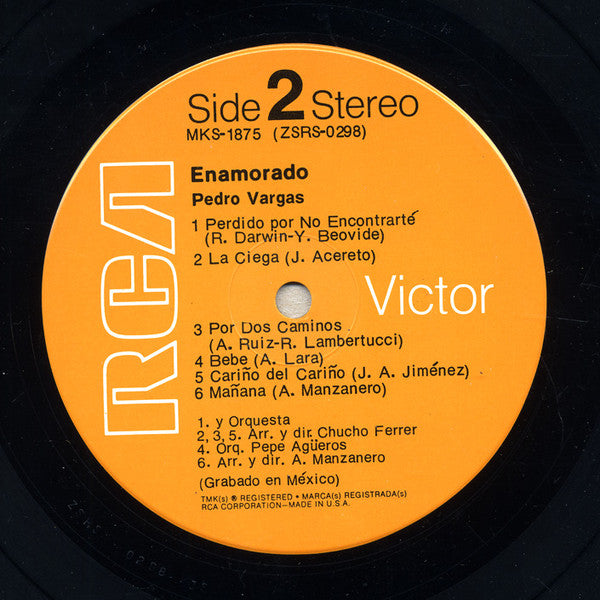 Pedro Vargas : Enamorado (LP, Album)