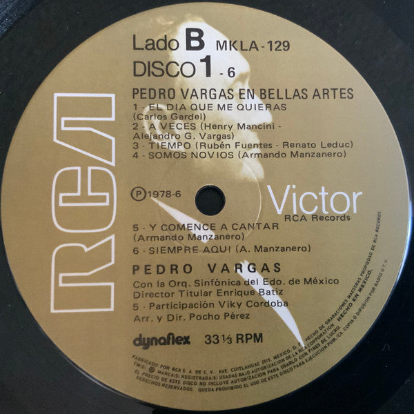 Pedro Vargas : Pedro Vargas En Bellas Artes - Aniversario 50 (1928 - 1978), Grabado En Vivo (3xLP, Album)