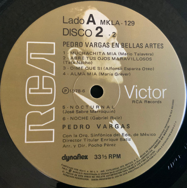 Pedro Vargas : Pedro Vargas En Bellas Artes - Aniversario 50 (1928 - 1978), Grabado En Vivo (3xLP, Album)