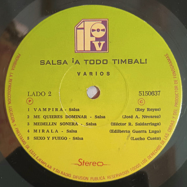Various : Salsa A Todo Timbal (LP, Comp)