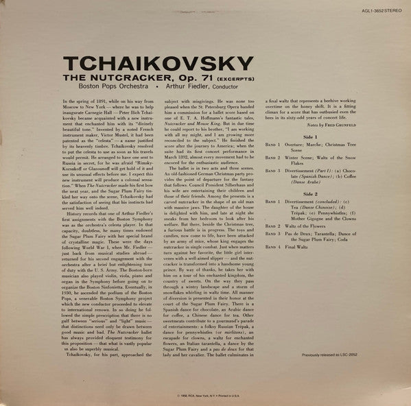 Pyotr Ilyich Tchaikovsky / Boston Pops Orchestra, Arthur Fiedler : The Nutcracker, Op. 71 (Excerpts) (LP, Album, RE, Ind)