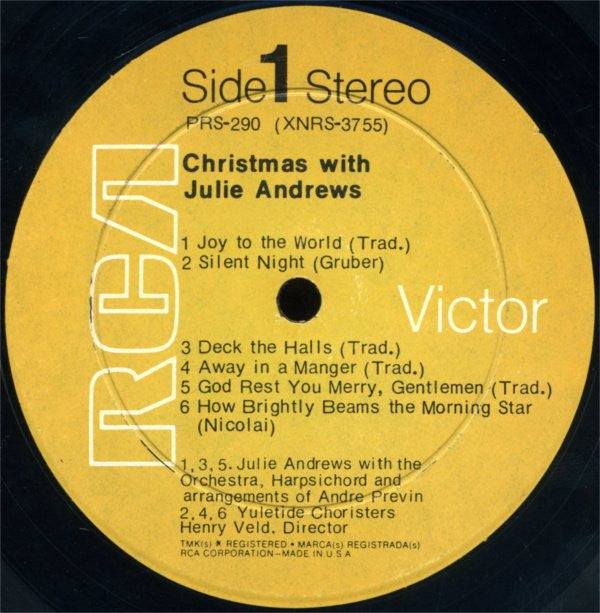 Julie Andrews With André Previn Featuring The Yuletide Choristers : Christmas With Julie Andrews (LP, Comp, S/Edition, Hol)