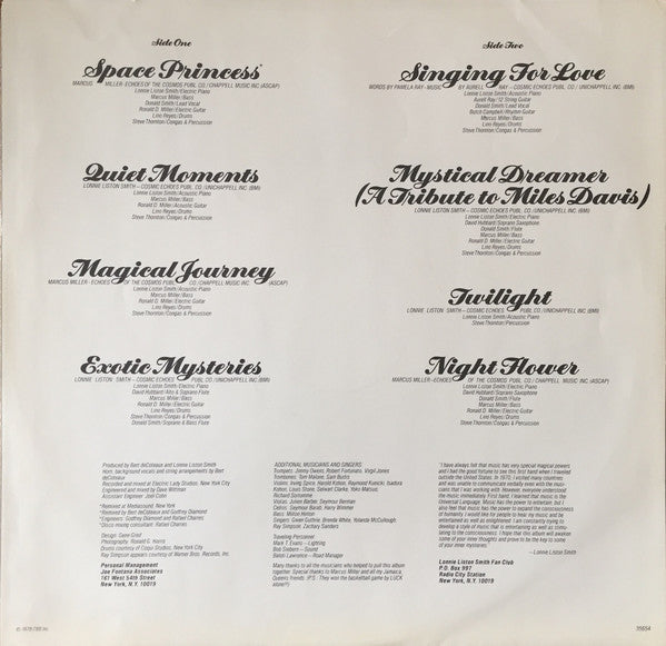 Lonnie Liston Smith : Exotic Mysteries (LP, Album)